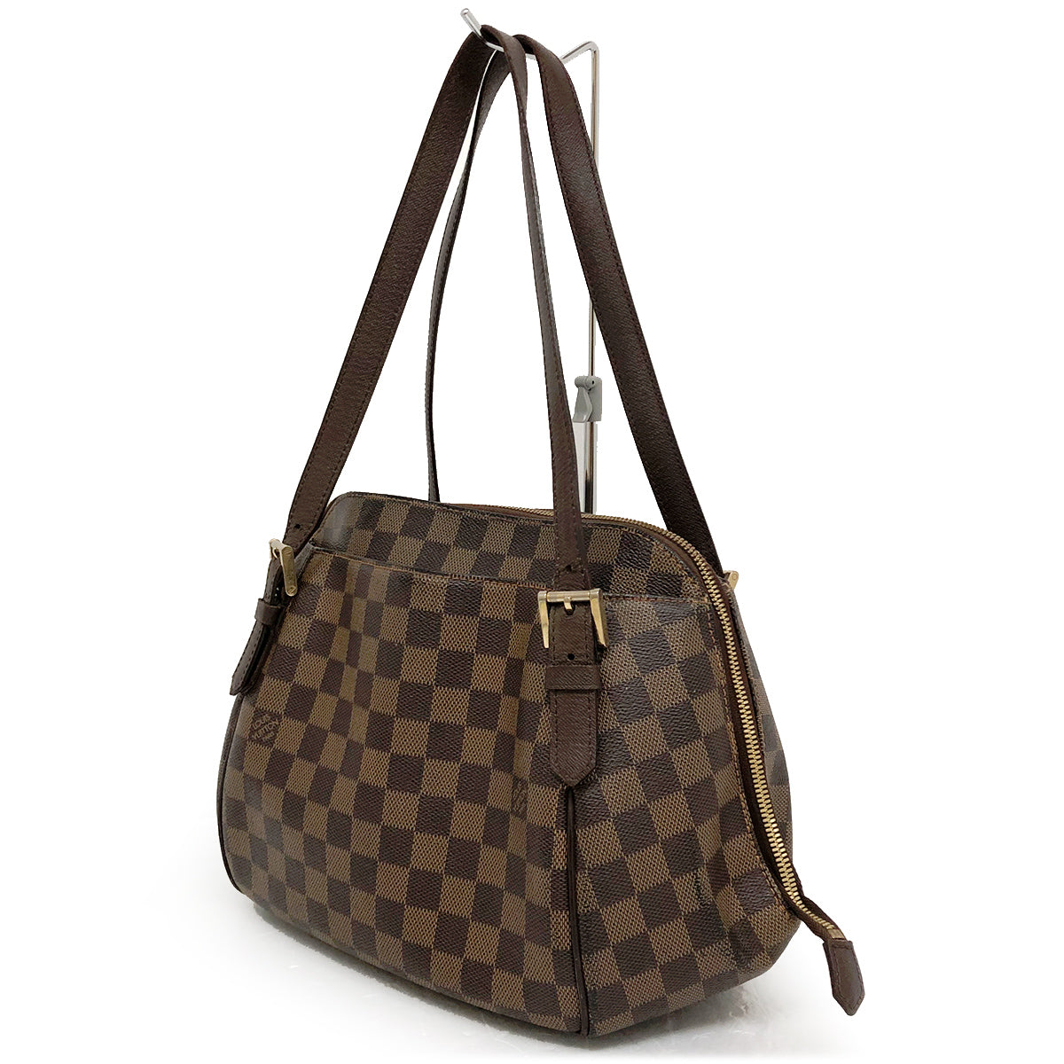 Louis Vuitton N51174 Belem MM Shoulder Bag Damier Canvas/Leather Brown Pre-owned