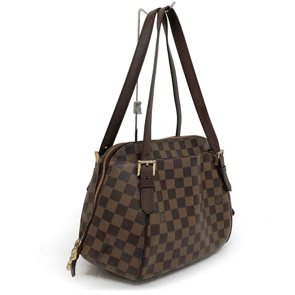 Louis Vuitton N51174 Belem MM Shoulder Bag Damier Canvas/Leather Brown Pre-owned