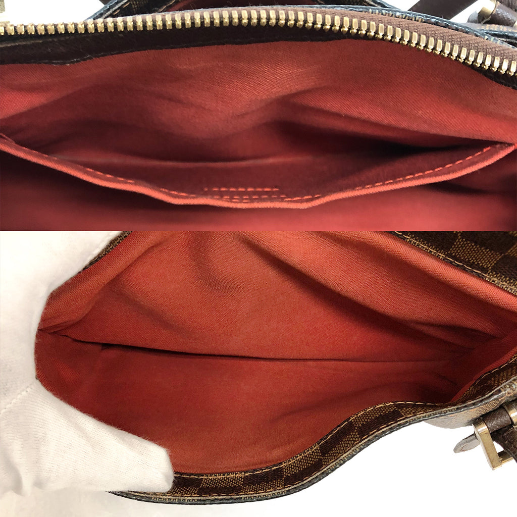 Louis Vuitton N51174 Belem MM Shoulder Bag Damier Canvas/Leather Brown Pre-owned