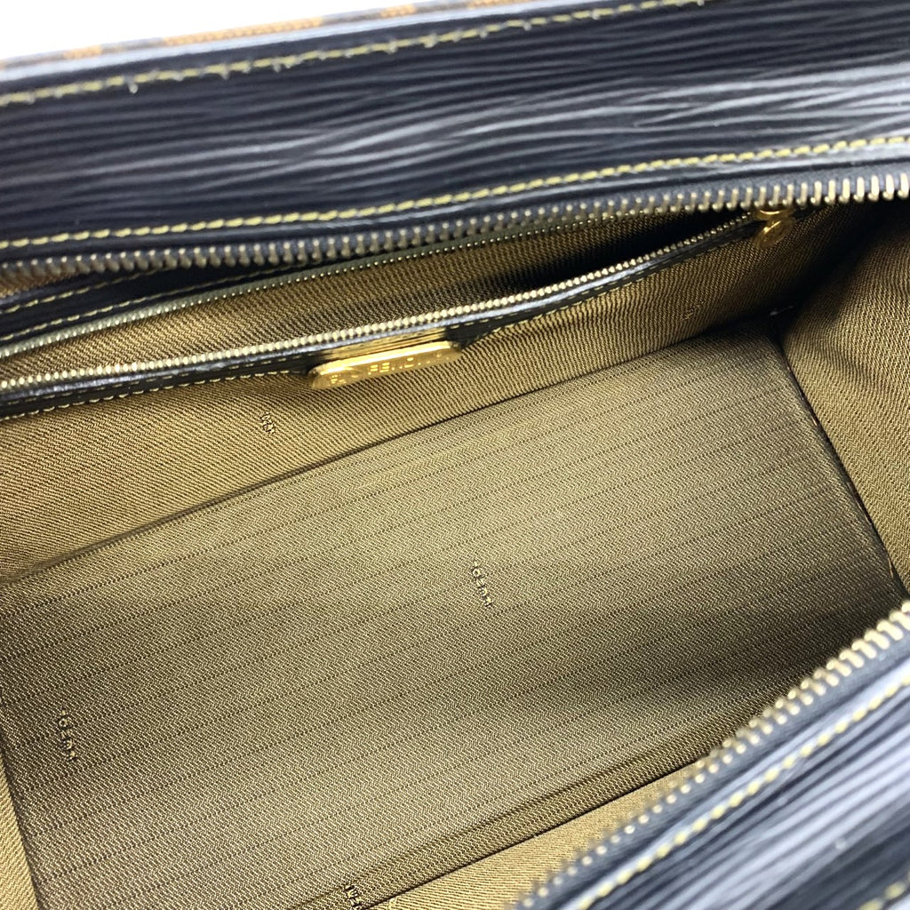 Fendi Zucca 2-Way Handbag/Shoulder Bag Nylon/Leather Brown Pre-owned