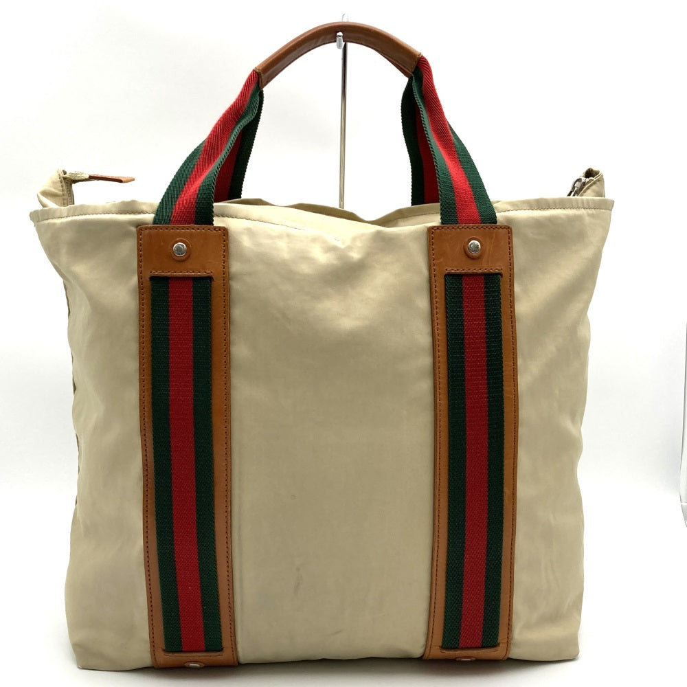 Gucci 253511 Sherry Line Tote Bag Beige Pre-owned