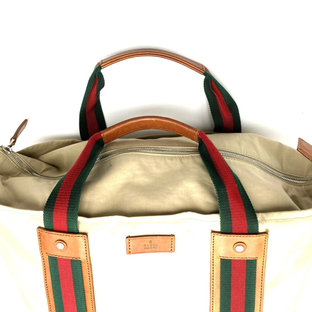 Gucci 253511 Sherry Line Tote Bag Beige Pre-owned