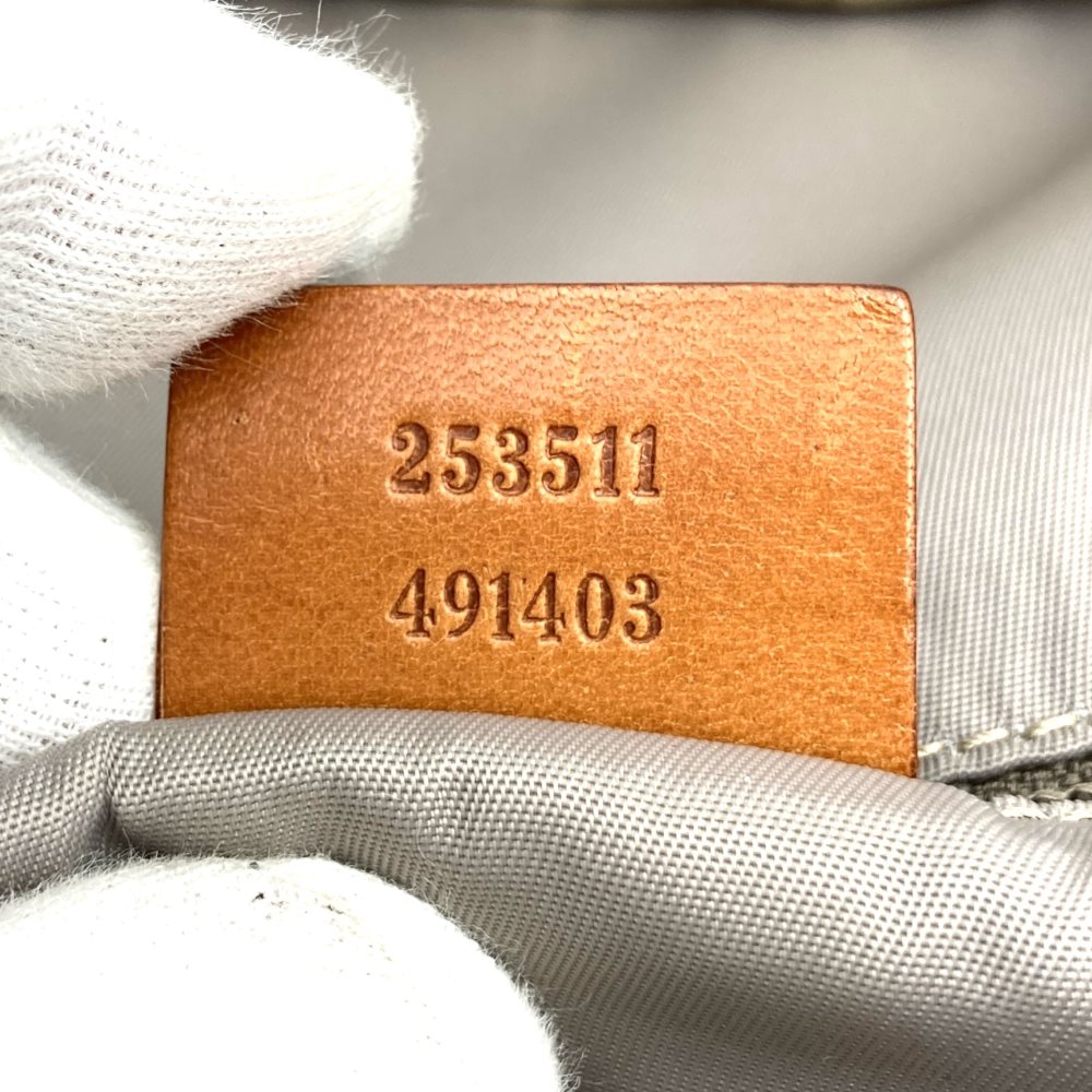 Gucci 253511 Sherry Line Tote Bag Beige Pre-owned
