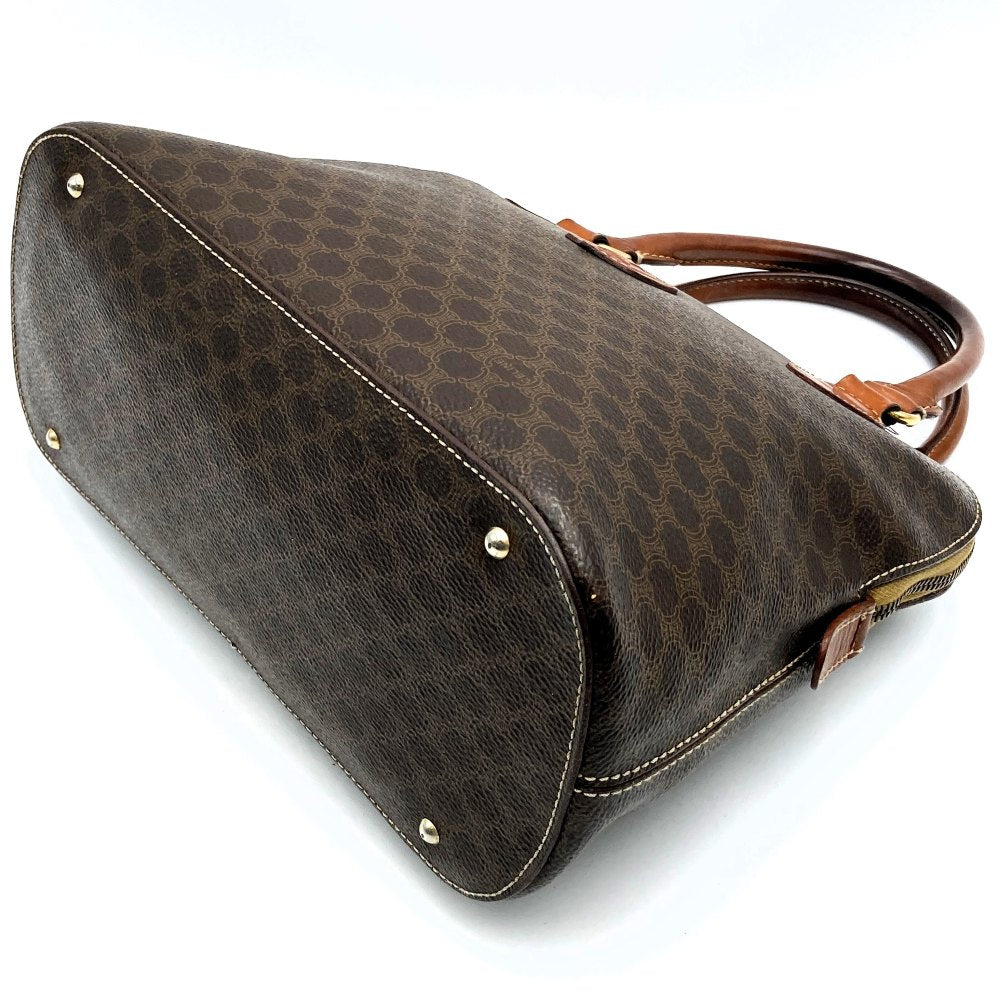 Celine DM95 Macadam Handbag PVC/Leather Brown Pre-owned