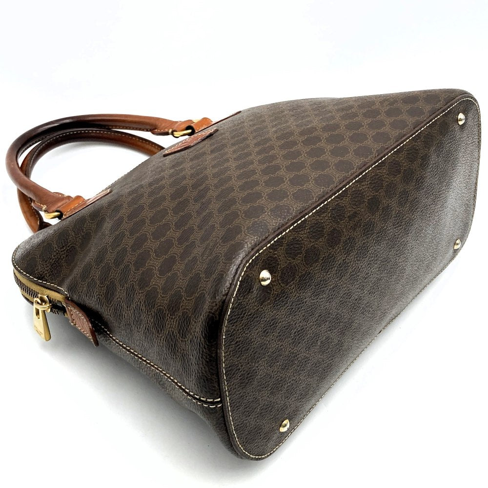 Celine DM95 Macadam Handbag PVC/Leather Brown Pre-owned