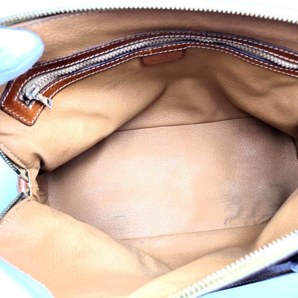 Celine DM95 Macadam Handbag PVC/Leather Brown Pre-owned