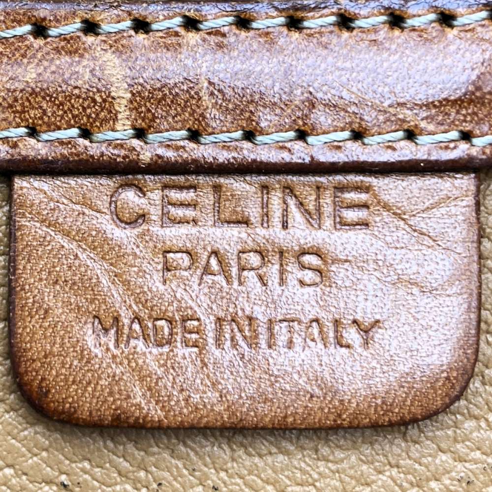 Celine DM95 Macadam Handbag PVC/Leather Brown Pre-owned