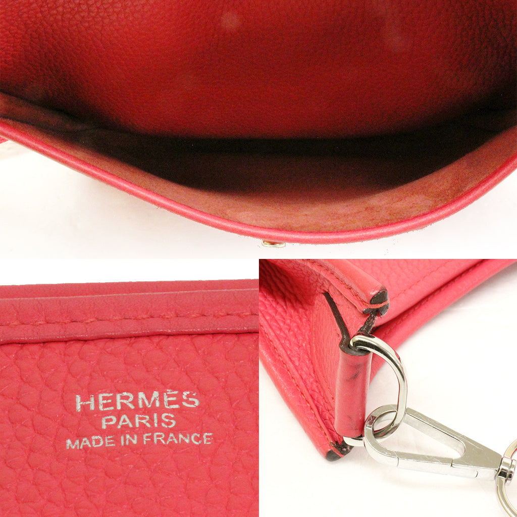 Hermès Evelyne 3 PM 56277CK Crossbody Shoulder Bag Taurillon Clemence Pink Pre-owned