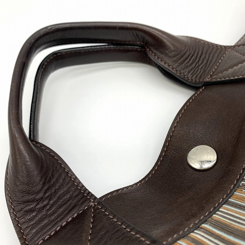 Hermès Fourre-Tout MM Vibrato Tote Bag Leather Brown/Blue Pre-owned