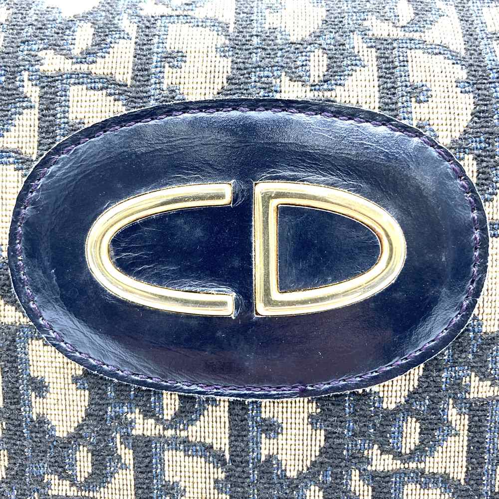 Dior Trotter Vintage Handbag Boston Bag Navy Canvas Women's Men's PRE-OWNED