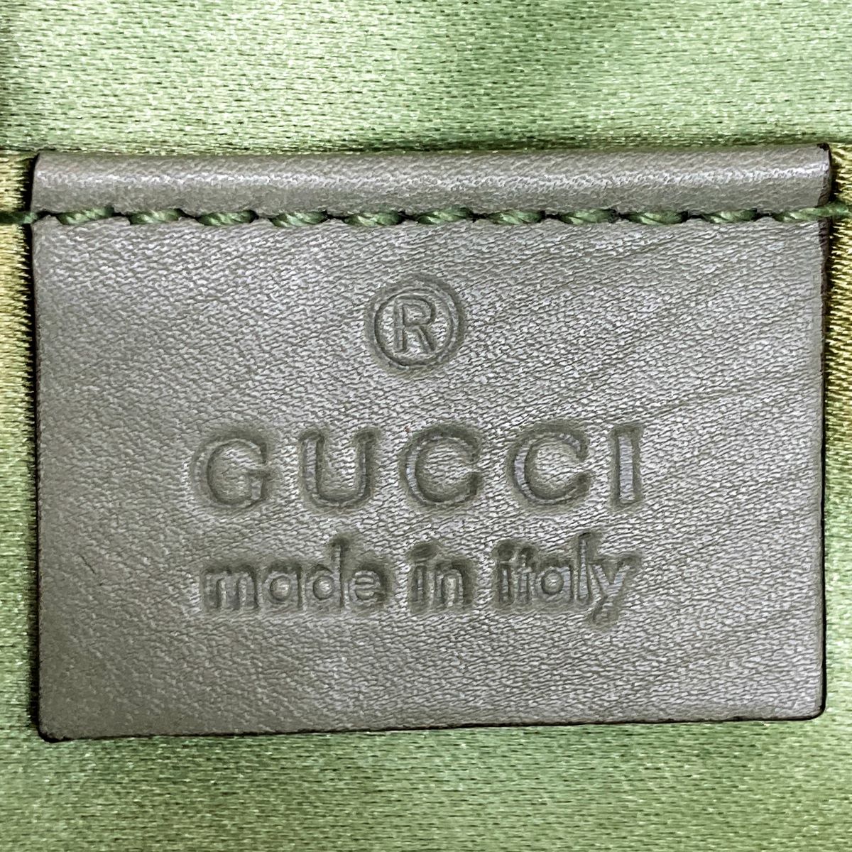 Gucci 208710 Hysteria Handbag Suede Green Pre-owned