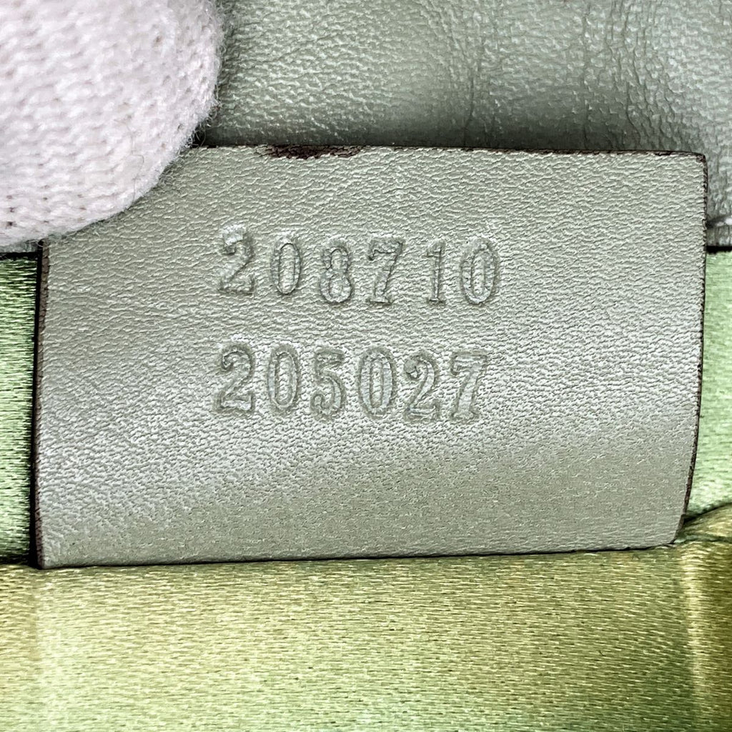 Gucci 208710 Hysteria Handbag Suede Green Pre-owned
