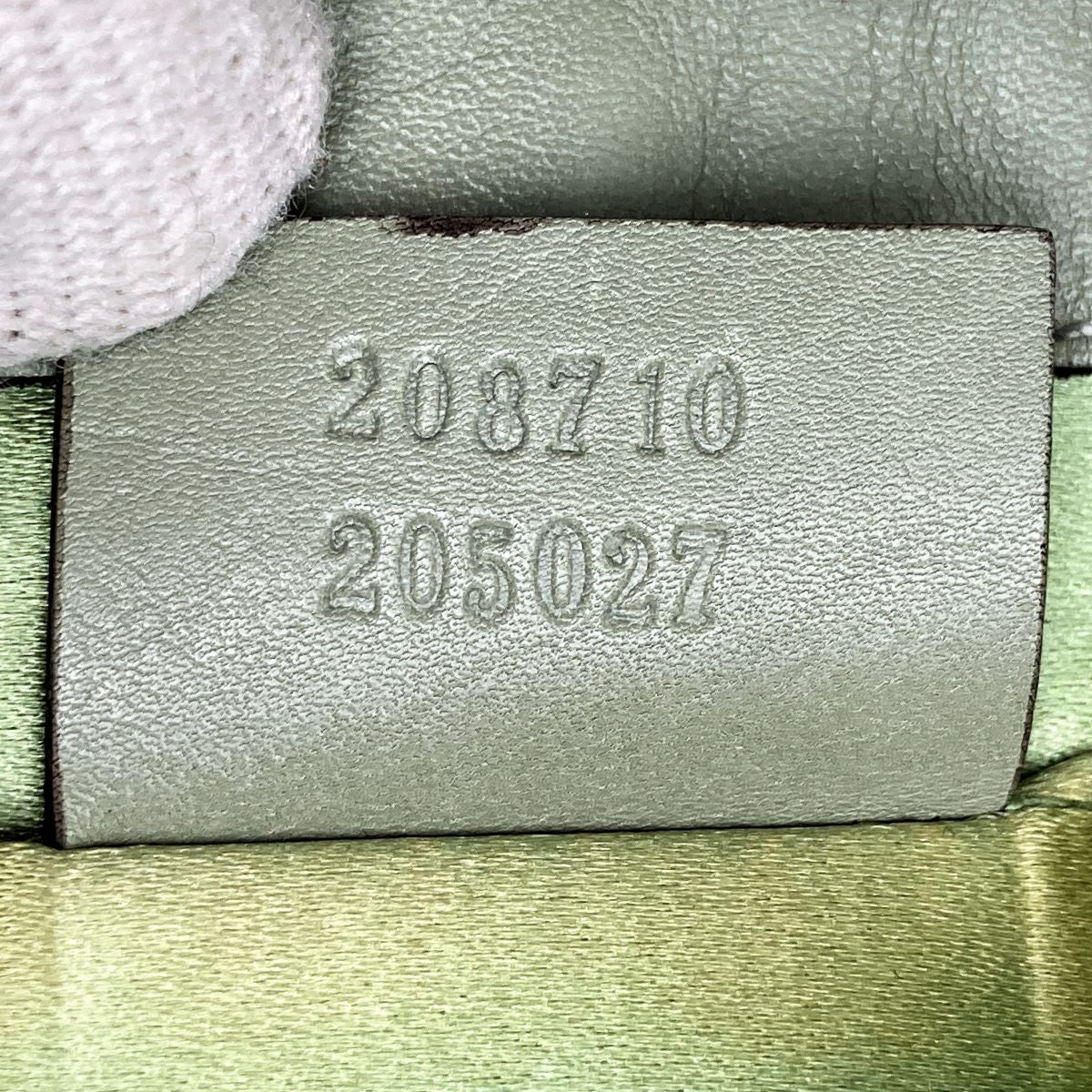 Gucci 208710 Hysteria Handbag Suede Green Pre-owned