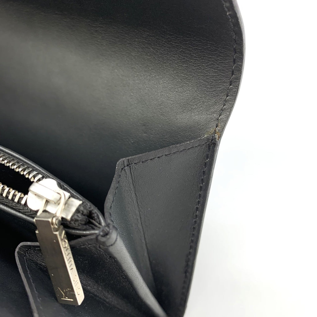 Louis Vuitton M65142 Portefeuille Sarah Long Wallet Monogram Matte Black Pre-owned