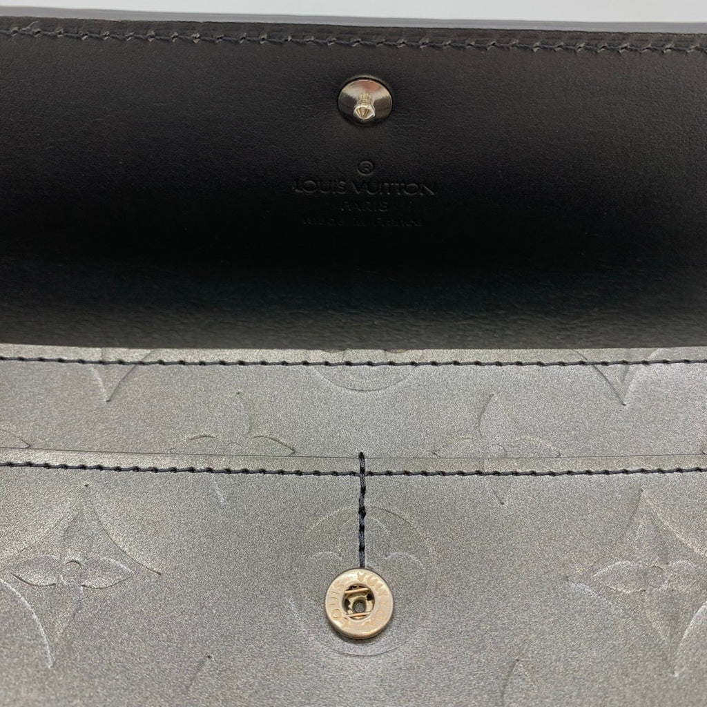 Louis Vuitton M65142 Portefeuille Sarah Long Wallet Monogram Matte Black Pre-owned
