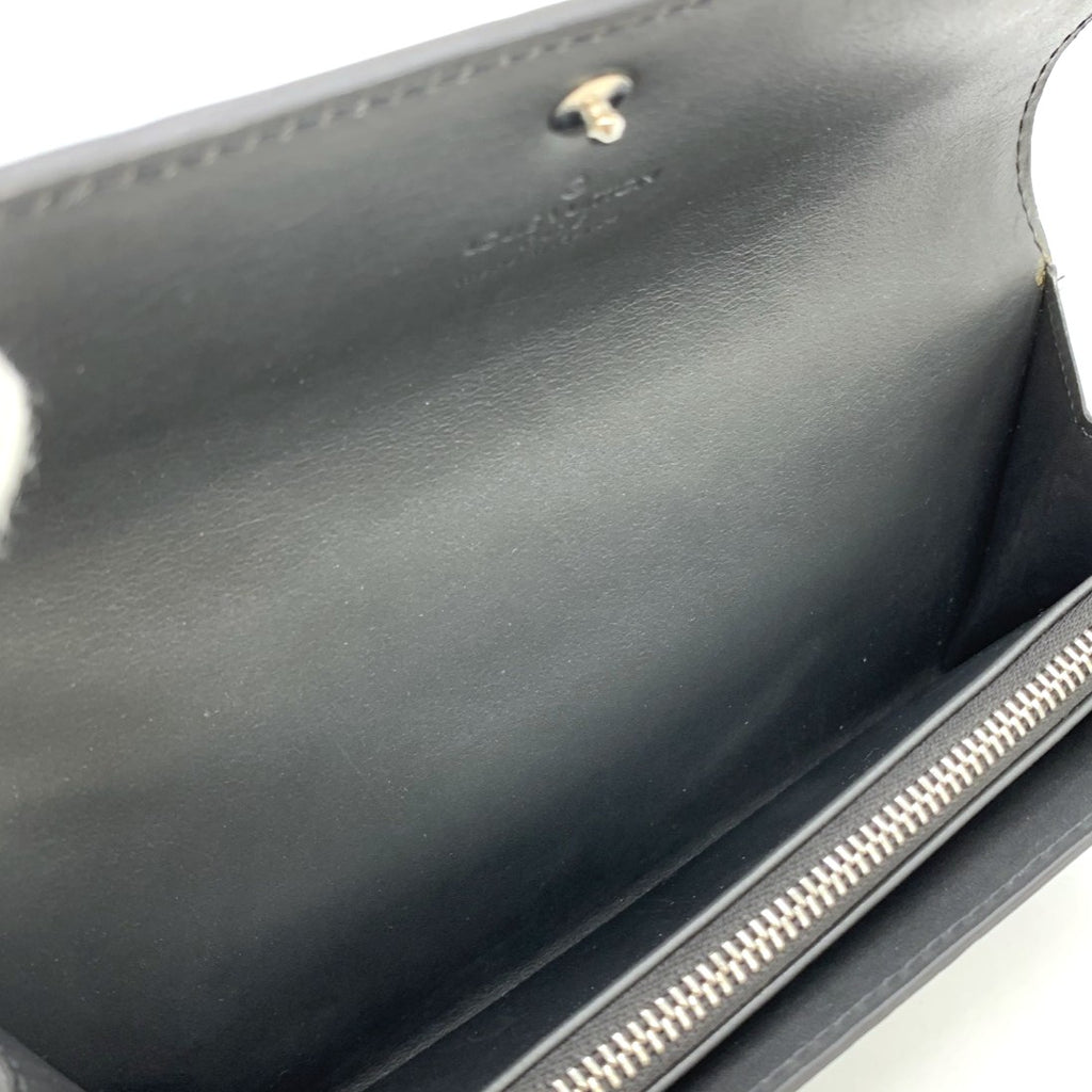 Louis Vuitton M65142 Portefeuille Sarah Long Wallet Monogram Matte Black Pre-owned