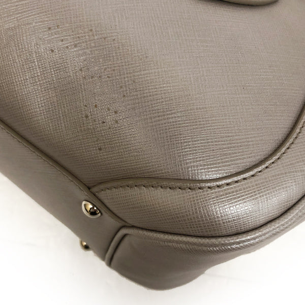 Salvatore Ferragamo DH-21 A234 Shoulder Bag Metallic Leather Silver/Gray Pre-owned