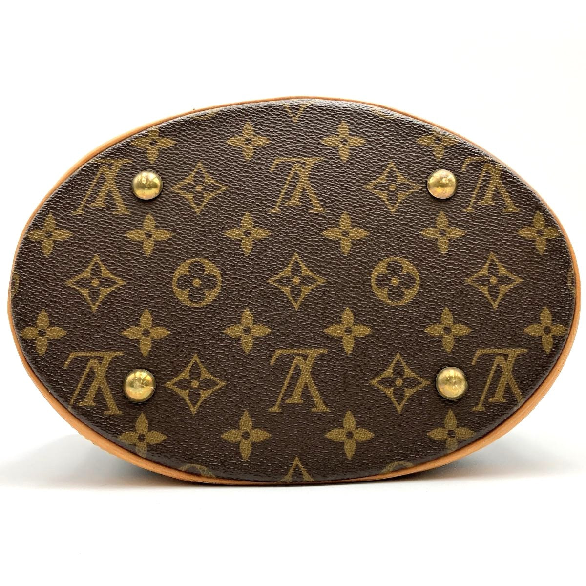 Louis Vuitton M42238 Bucket PM Tote Bag Monogram Canvas Brown Pre-owned
