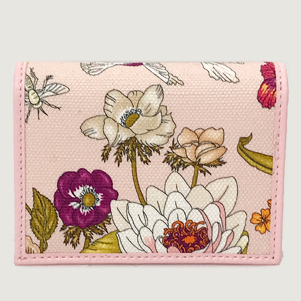 Gucci 577347 GG Marmont Flora Bi-fold Wallet Canvas/Leather Pink Pre-owned