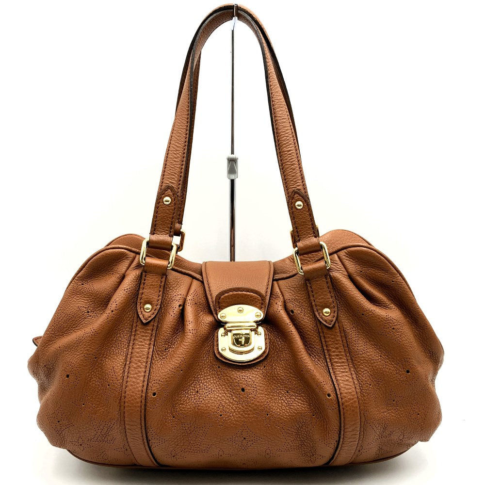 LOUIS VUITTON M97052 Mahina Lunar PM Shoulder Bag, Perforated Leather, Cognac Brown, Women's Fashion PRE-OWNED