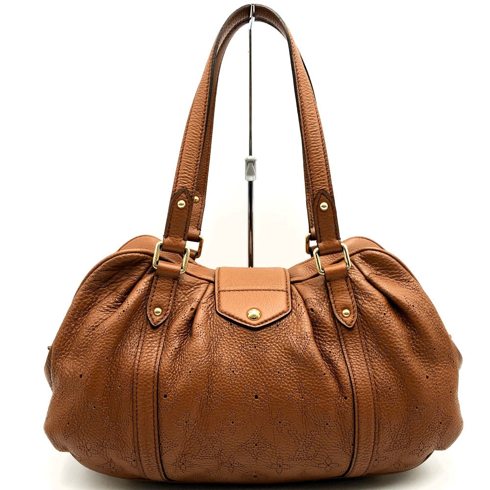 LOUIS VUITTON M97052 Mahina Lunar PM Shoulder Bag, Perforated Leather, Cognac Brown, Women's Fashion PRE-OWNED