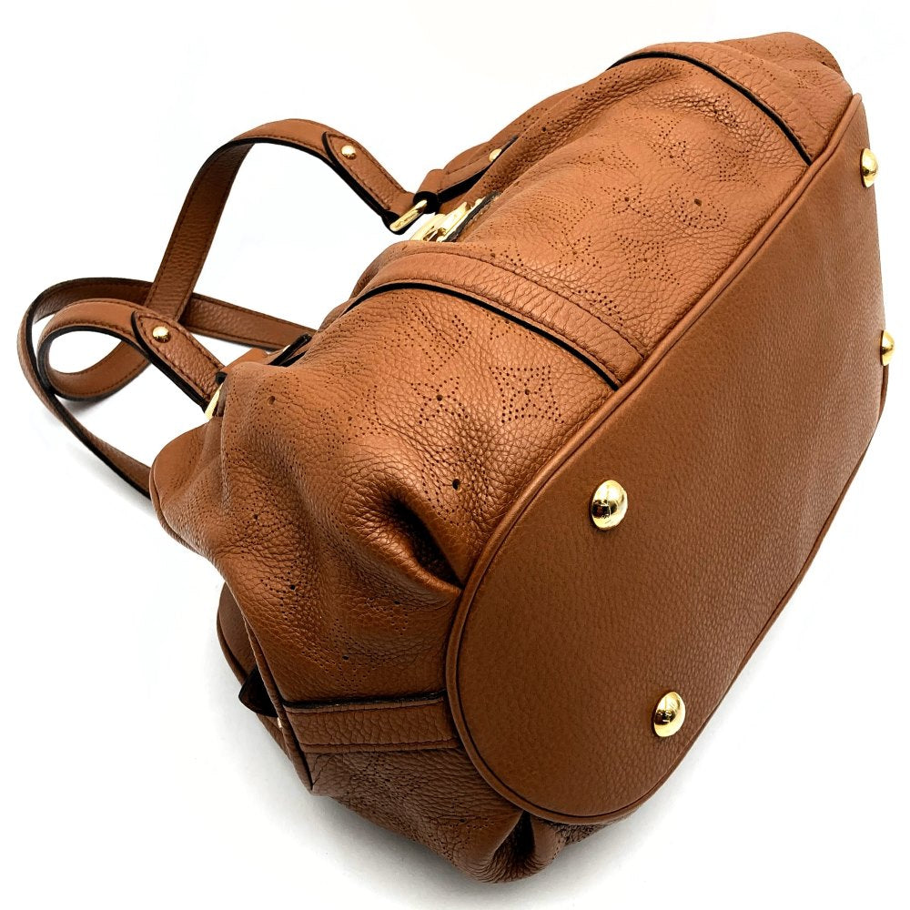 LOUIS VUITTON M97052 Mahina Lunar PM Shoulder Bag, Perforated Leather, Cognac Brown, Women's Fashion PRE-OWNED