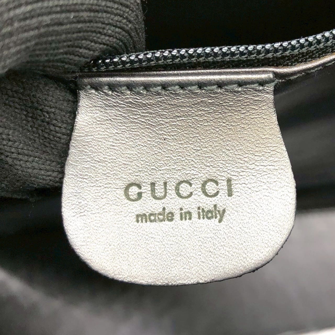 Gucci 001 2058 Shoulder Bag Leather Gray Pre-owned