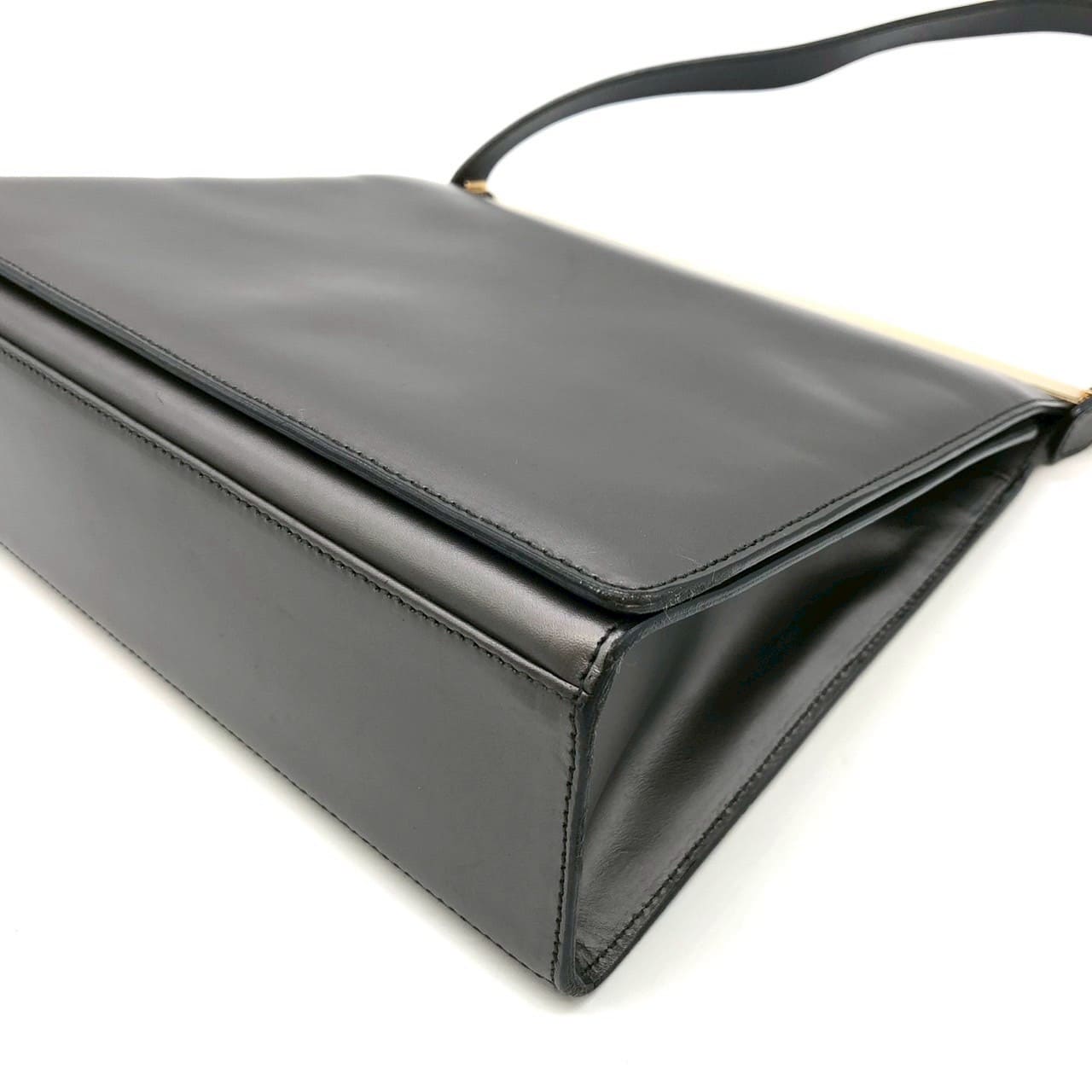 Gucci 001 2058 Shoulder Bag Leather Gray Pre-owned