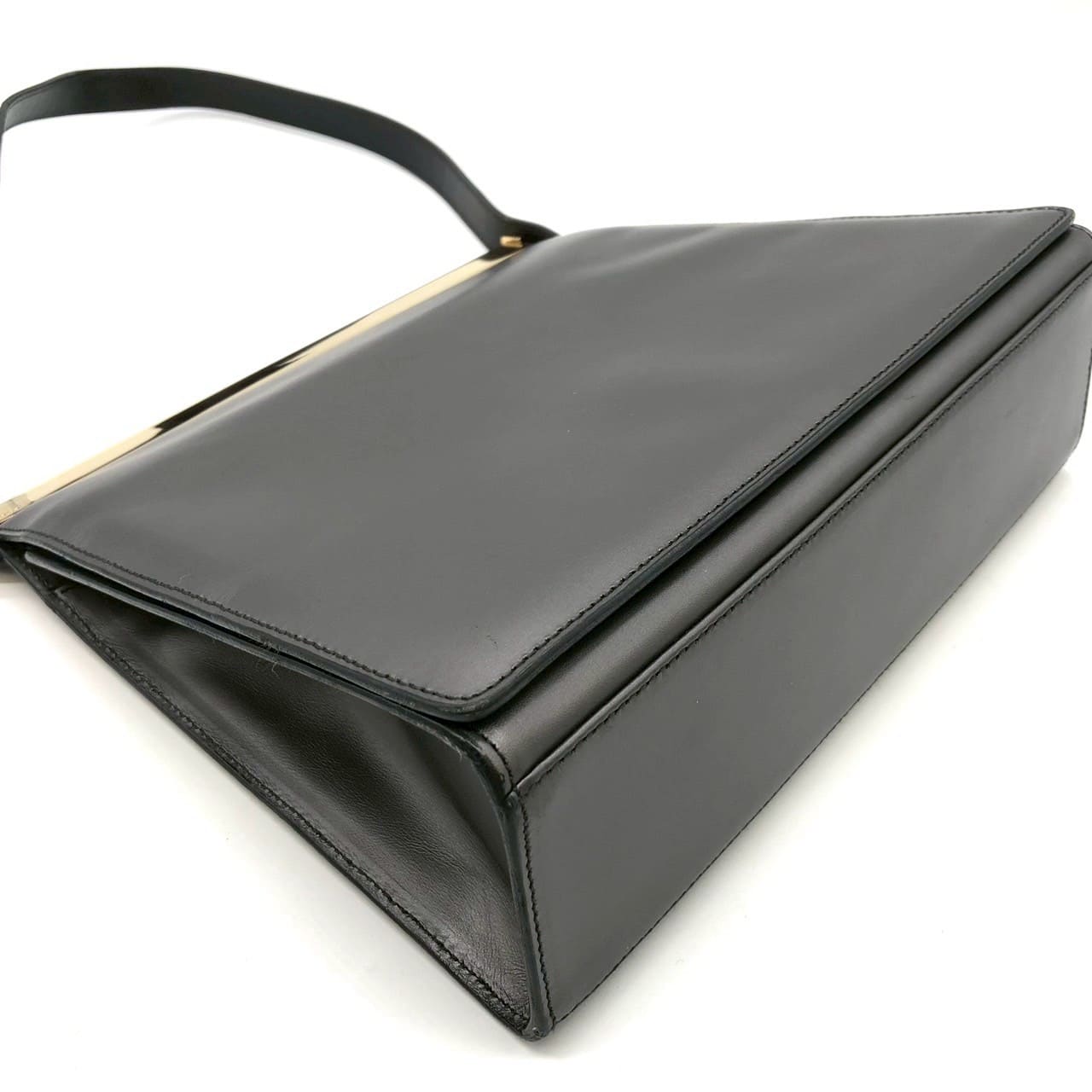 Gucci 001 2058 Shoulder Bag Leather Gray Pre-owned