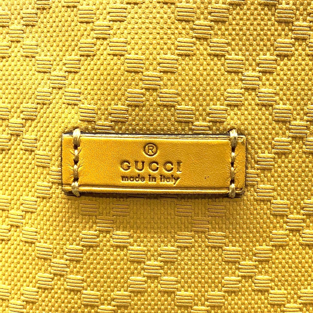Gucci 353397 Diamante Tote Bag/Shoulder Bag Leather Yellow Pre-owned