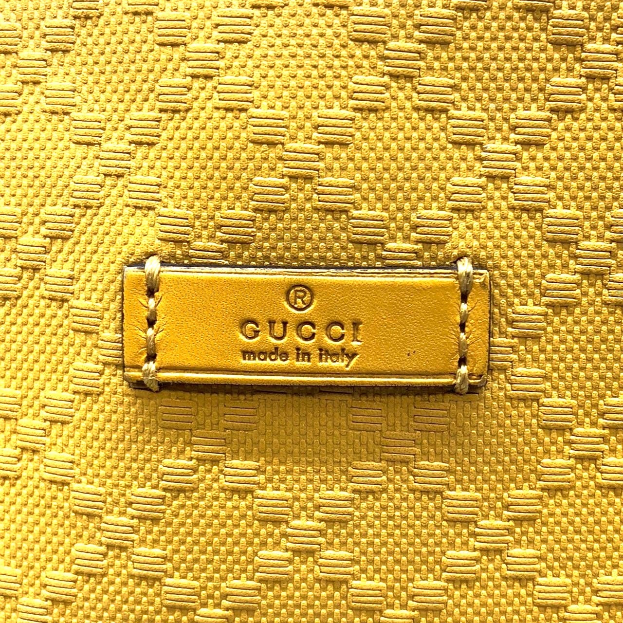 Gucci 353397 Diamante Tote Bag/Shoulder Bag Leather Yellow Pre-owned