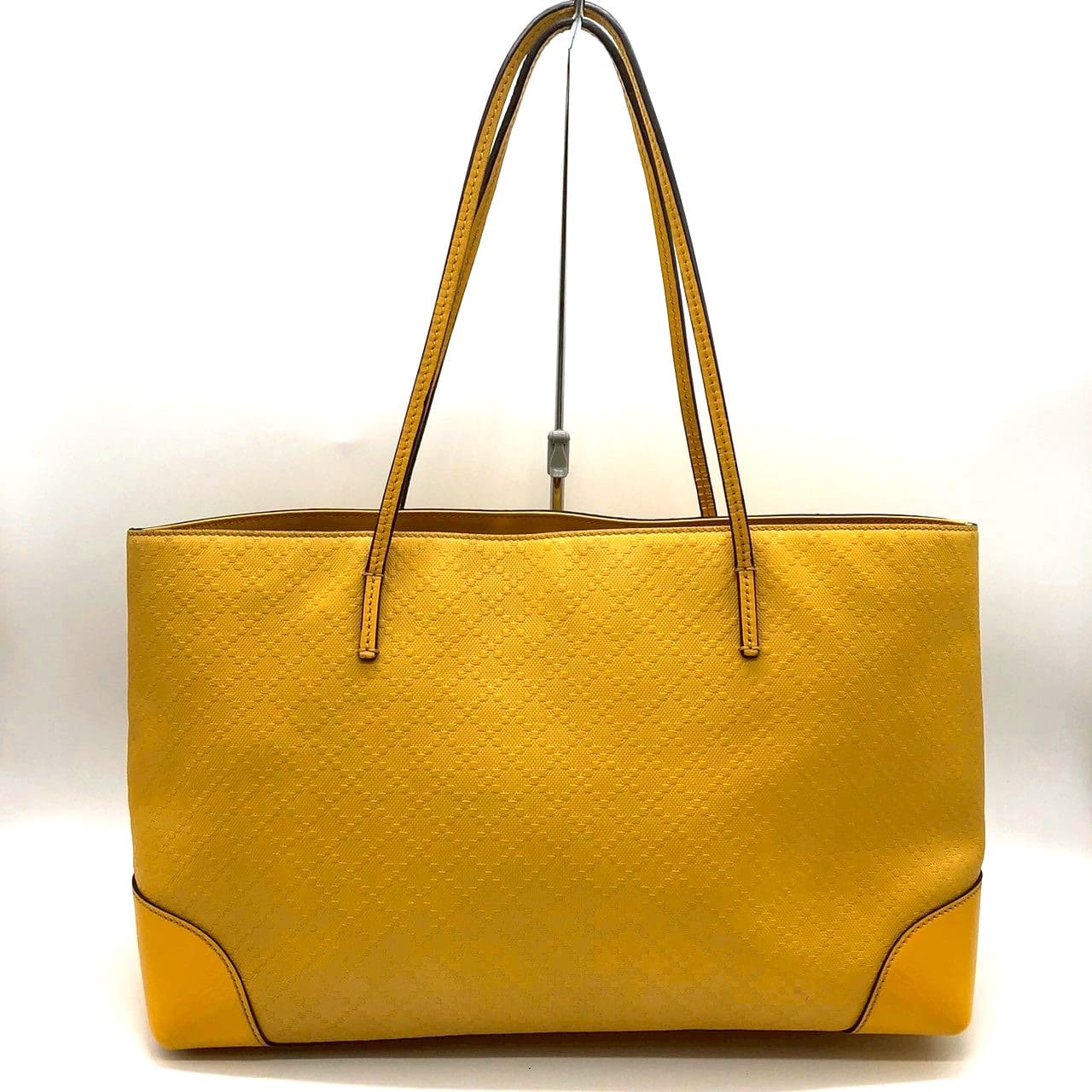 Gucci 353397 Diamante Tote Bag/Shoulder Bag Leather Yellow Pre-owned