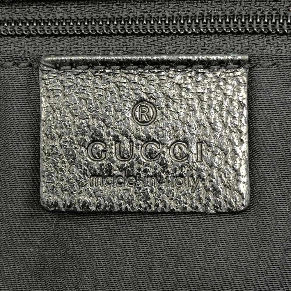 GUCCI 120836 Handbag Tote Bag Black GG Canvas Leather Women's Men's Fashion Vintage PRE-OWNED