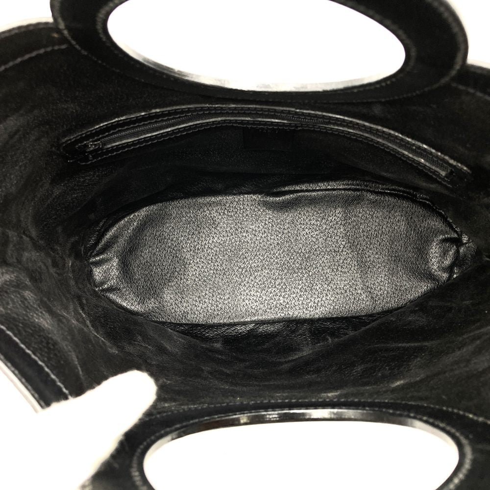 Celine MC97/2 Macadam Circle Handle Handbag PVC/Leather Black Pre-owned