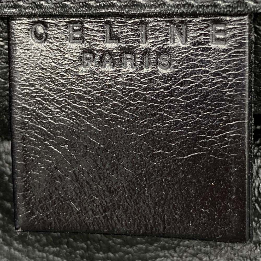 Celine MC97/2 Macadam Circle Handle Handbag PVC/Leather Black Pre-owned