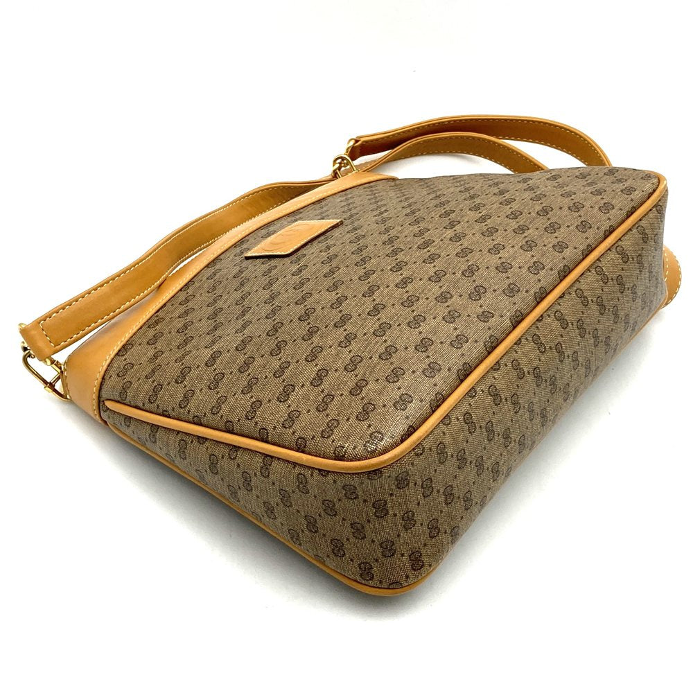 GUCCI Micro GG Shoulder Bag, PVC Leather, Brown, Women's, Old Gucci Vintage PRE-OWNED