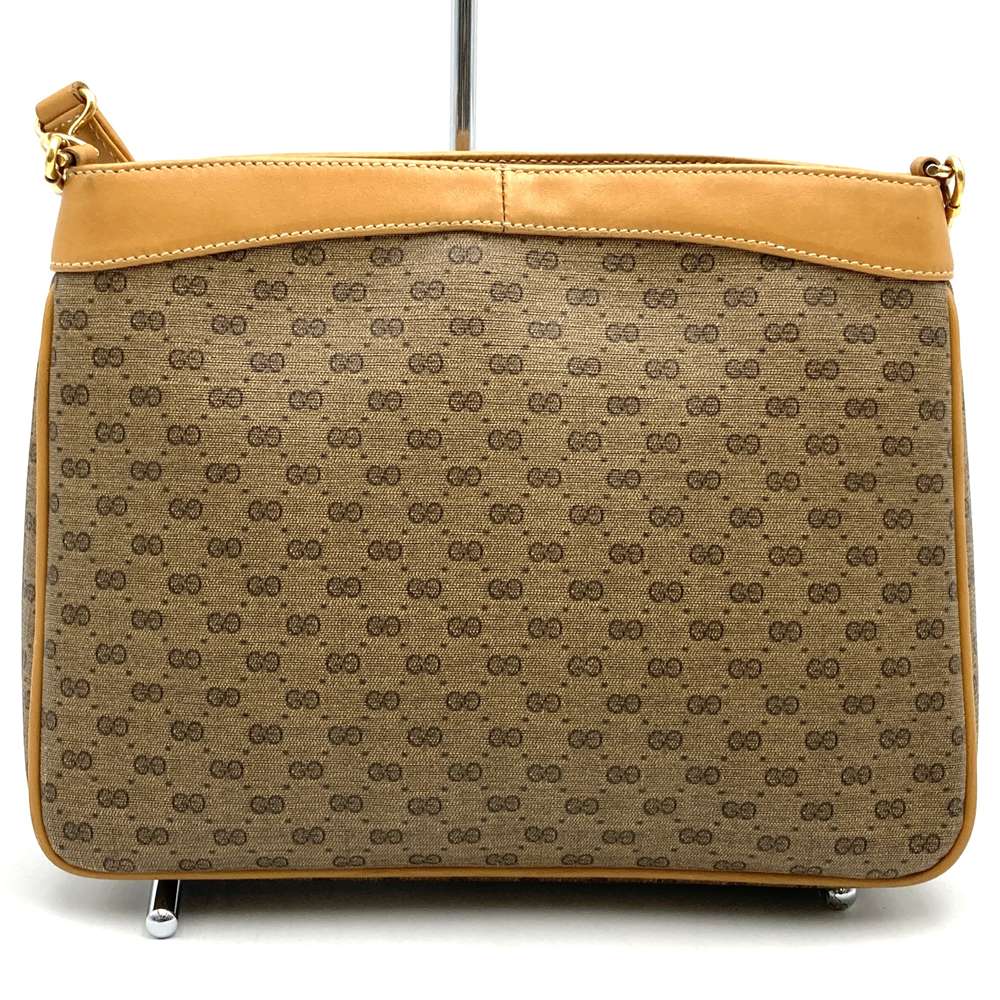 GUCCI Micro GG Shoulder Bag, PVC Leather, Brown, Women's, Old Gucci Vintage PRE-OWNED