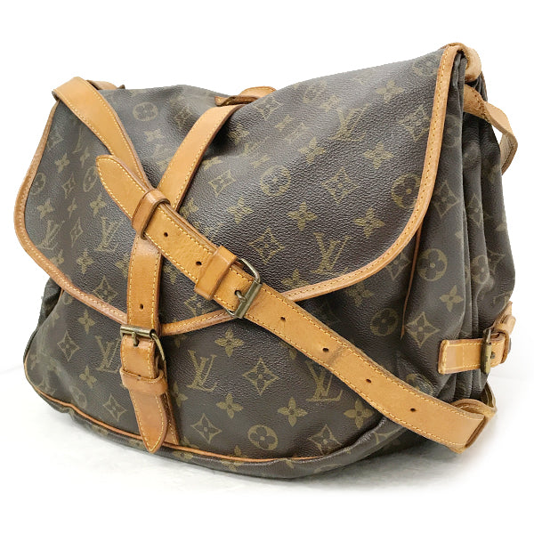 Louis Vuitton M42254 Saumur 35 Crossbody Shoulder Bag Monogram Canvas Brown Pre-owned