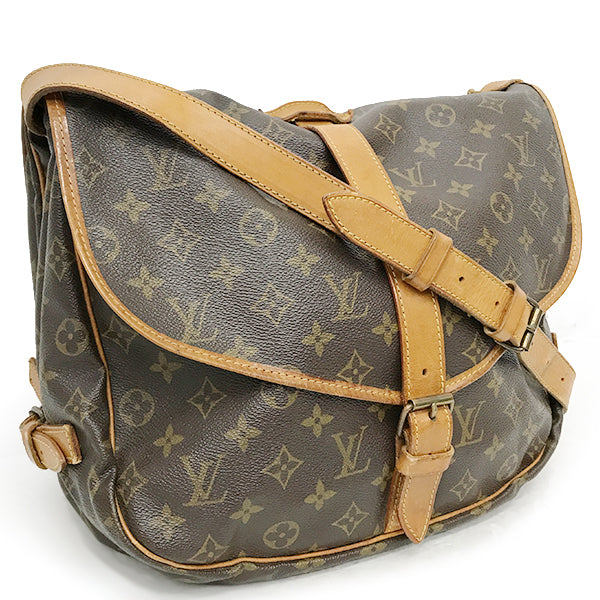 Louis Vuitton M42254 Saumur 35 Crossbody Shoulder Bag Monogram Canvas Brown Pre-owned
