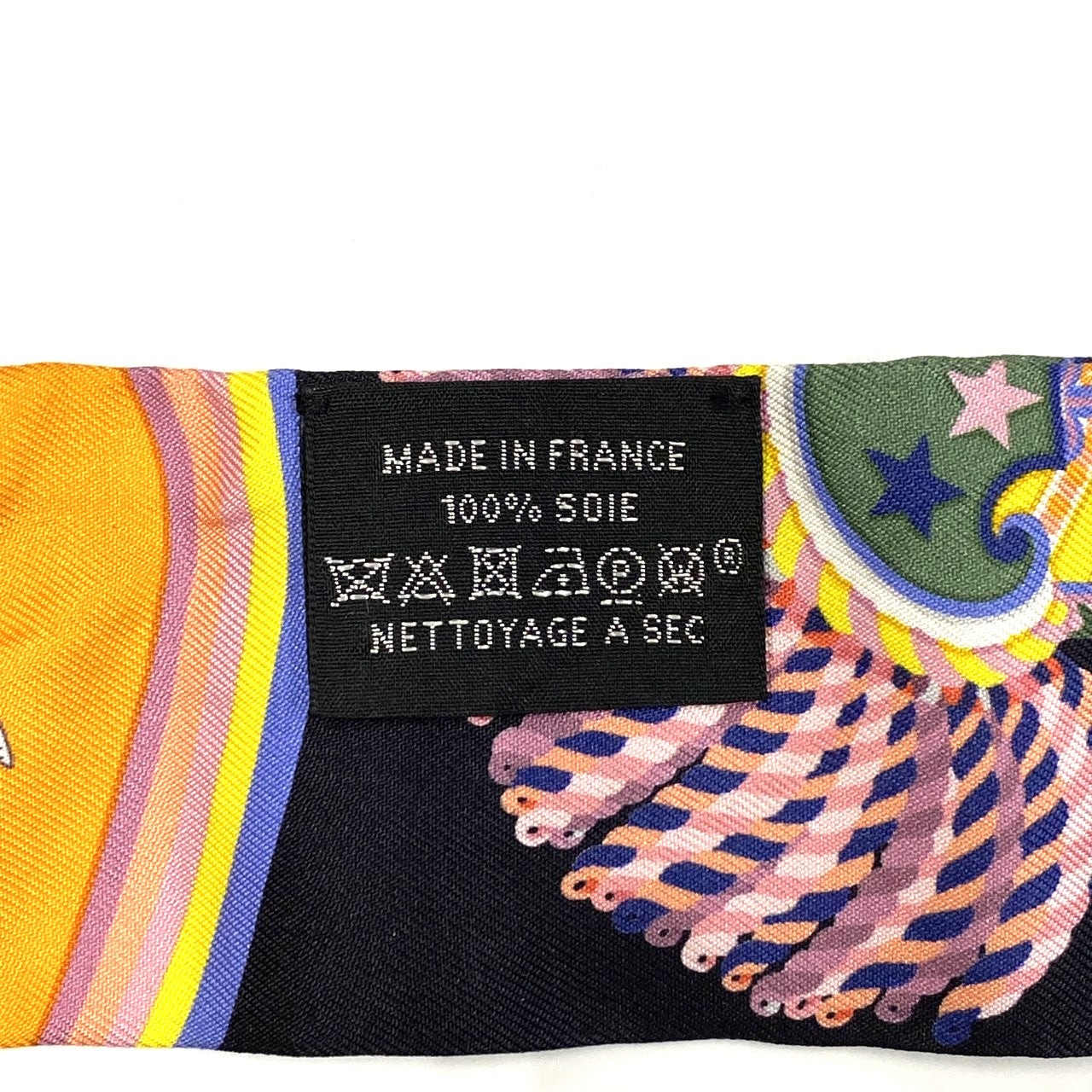 HERMES Twilly Scarf, EPAULETTES de GALA, Silk, Multicolor, Black, Women's, Brand Fashion, PRE-OWNED