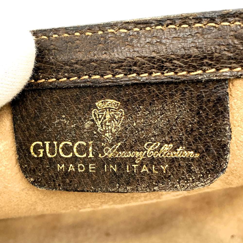 GUCCI Old Gucci 41 001 3087 25 Clutch Bag Second Bag Vintage Accessory GG Supreme Brown PRE-OWNED