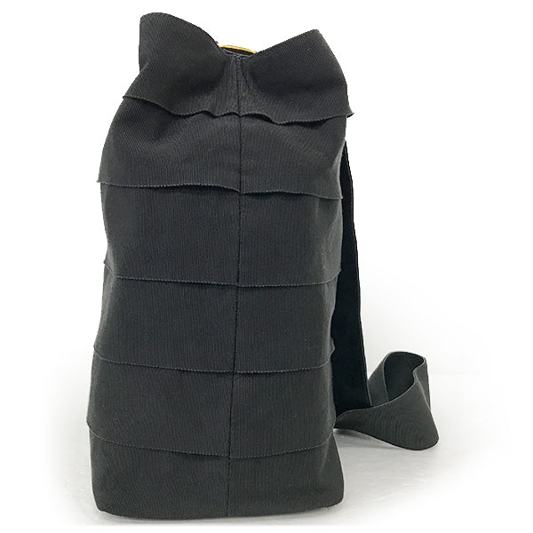 Salvatore Ferragamo Vara Shoulder Bag/Backpack Canvas/Leather Black Pre-owned