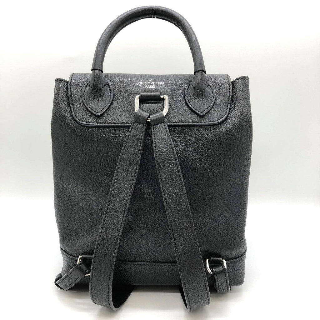 LOUIS VUITTON Lockme Backpack M41815, Black Leather, Women's PRE-OWNED