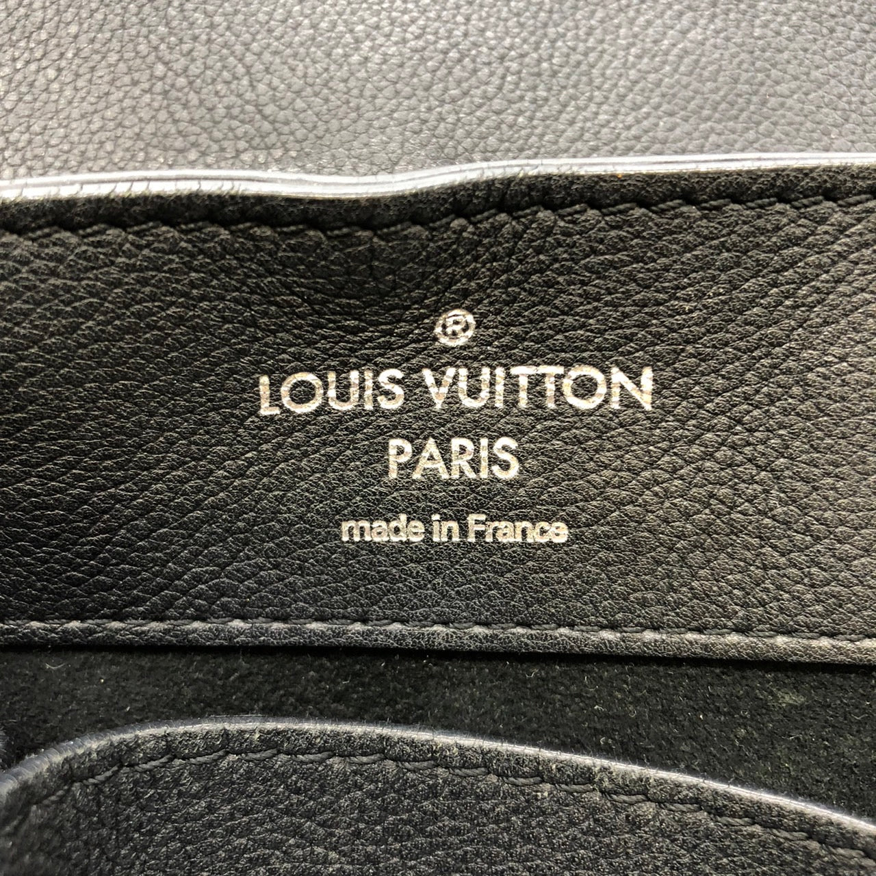 LOUIS VUITTON Lockme Backpack M41815, Black Leather, Women's PRE-OWNED