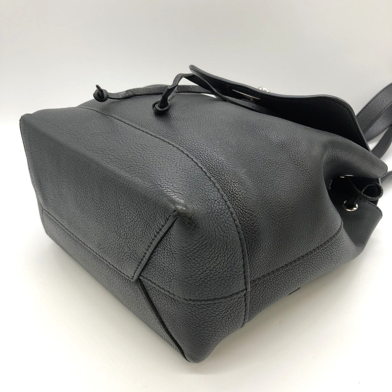 LOUIS VUITTON Lockme Backpack M41815, Black Leather, Women's PRE-OWNED