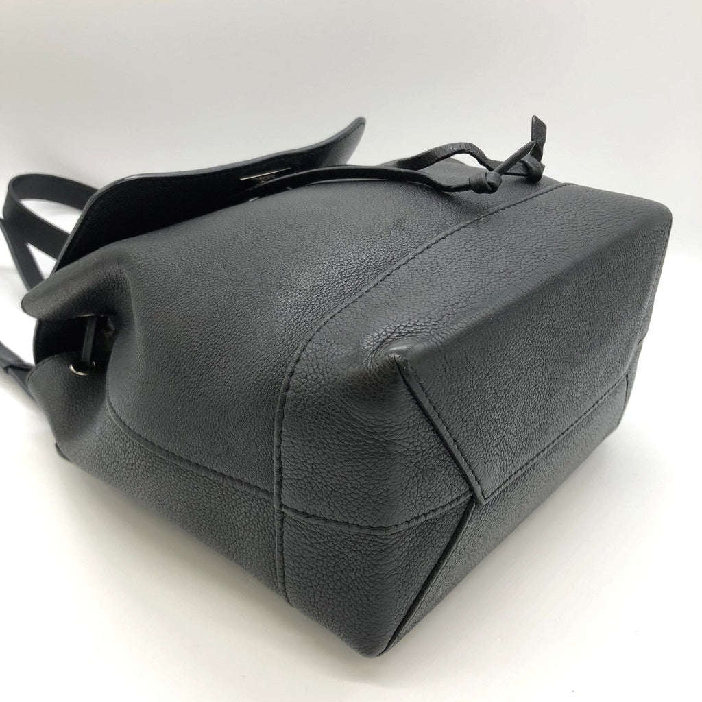LOUIS VUITTON Lockme Backpack M41815, Black Leather, Women's PRE-OWNED