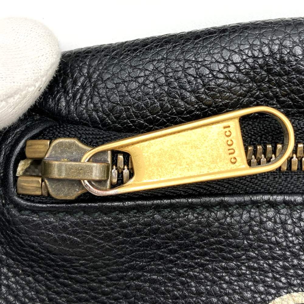 Gucci 527792 Sherry Line Small Waist Bag/Body Bag Leather Black Pre-owned