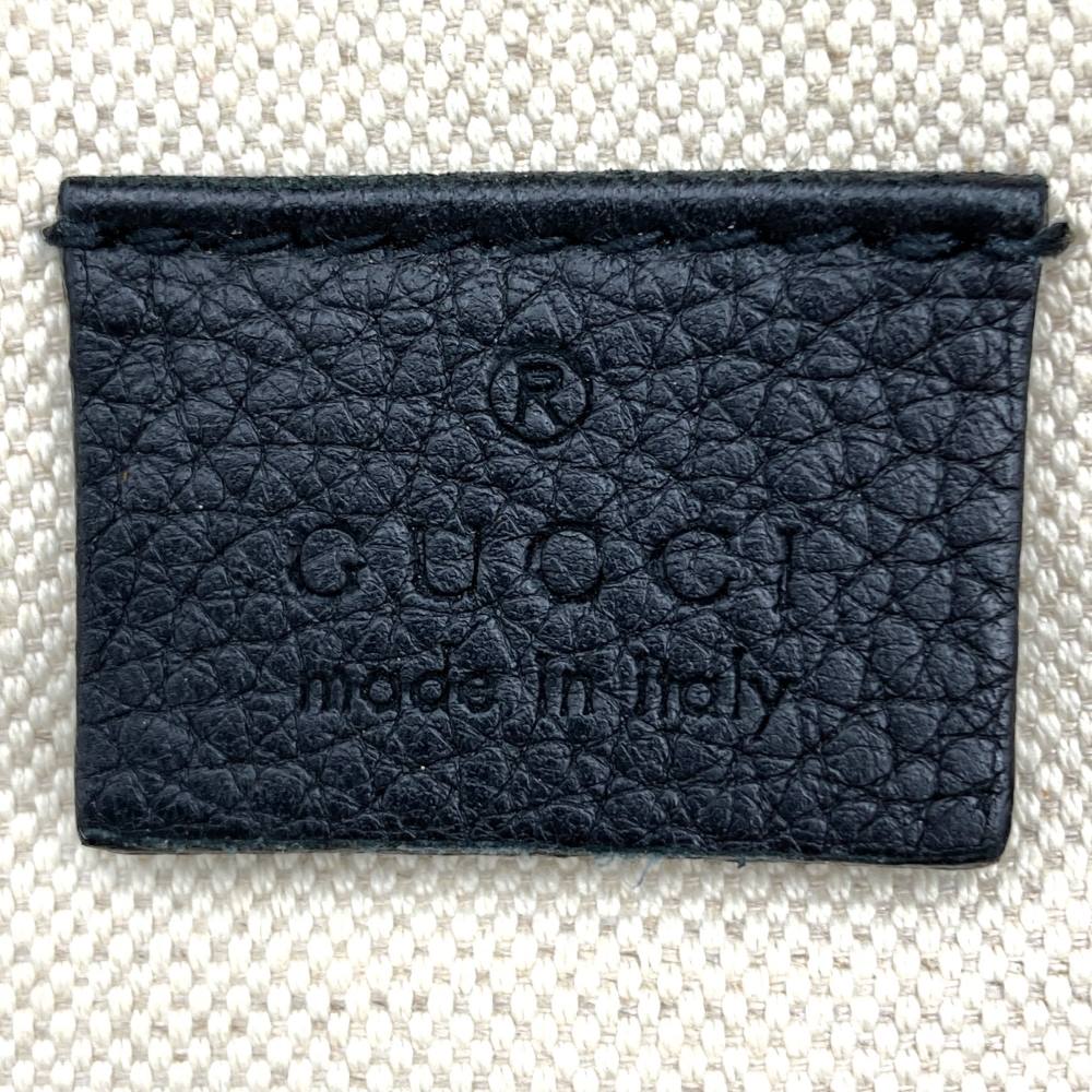 Gucci 527792 Sherry Line Small Waist Bag/Body Bag Leather Black Pre-owned