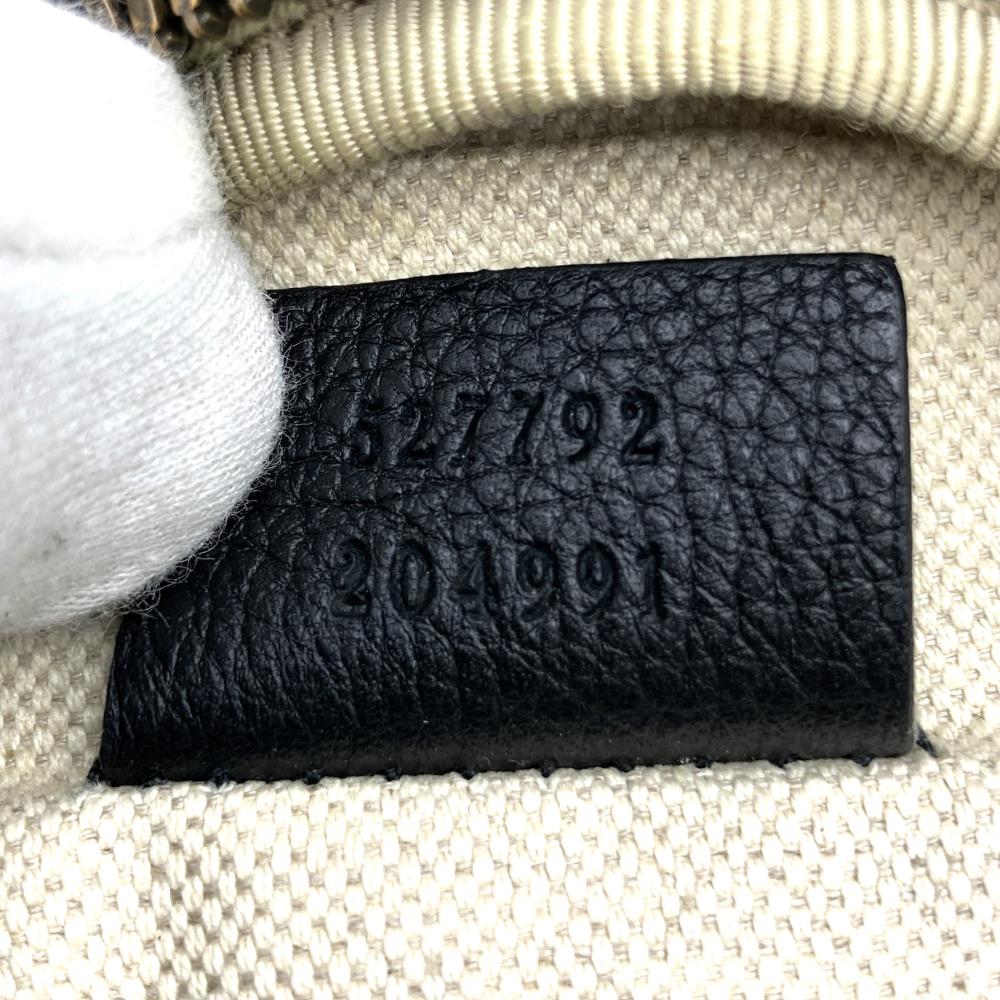Gucci 527792 Sherry Line Small Waist Bag/Body Bag Leather Black Pre-owned