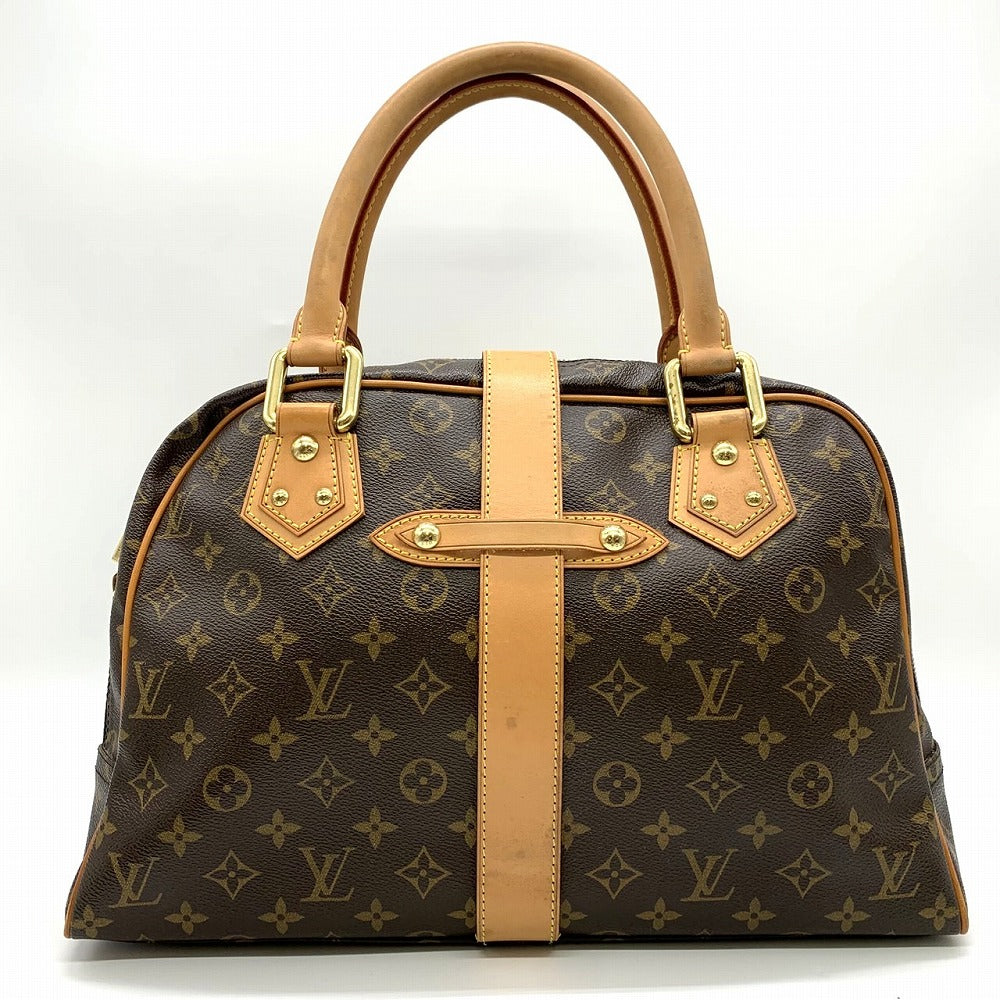Louis Vuitton M40025 Manhattan GM Handbag Monogram Canvas Brown Pre-owned